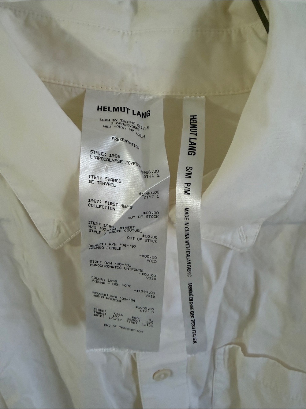 Helmut lang double button up shirt dress oversized small crazy piece! Archive - Picture 2 of 7